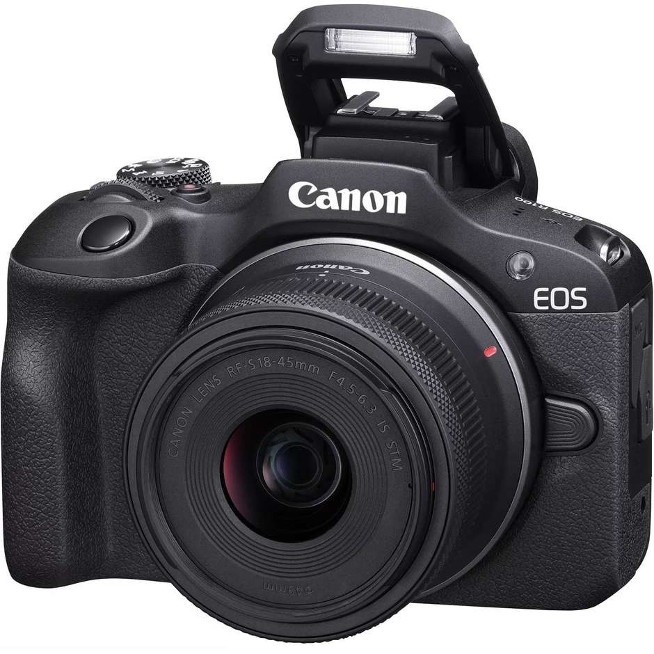 Canon EOS R100 + RF-S 18-45mm F4.5-6.3 IS STM Kit MILC 24,1 MP CMOS 6000 x 4000 Pixel Colore Nero