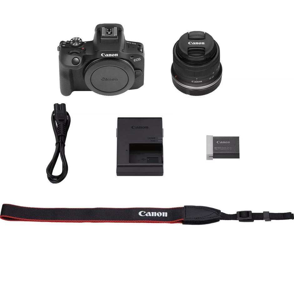 Canon EOS R100 + RF-S 18-45mm F4.5-6.3 IS STM Kit MILC 24,1 MP CMOS 6000 x 4000 Pixel Colore Nero