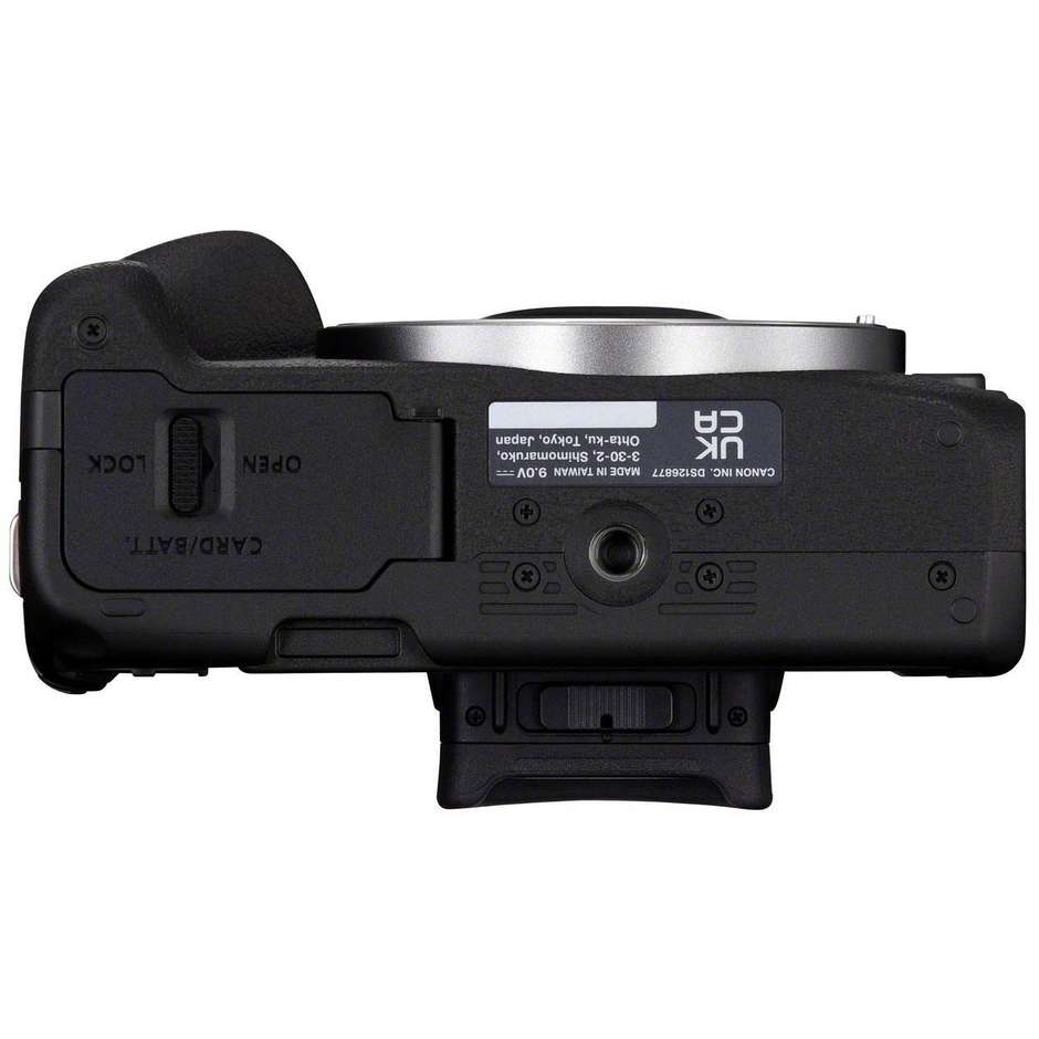 Canon EOS R50, Black + RF-S 18-45mm F4.5-6.3 IS STM Kit MILC 24,2 MP CMOS 6000 x 4000 Pixel Colore Nero
