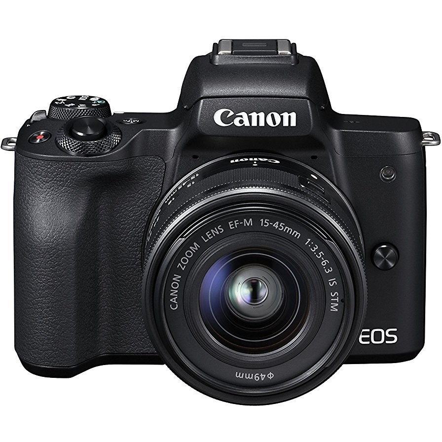 Canon EOSM50 Fotocamera Mirrorless Touchscreen 4K 24.1 Mpx Wi-Fi + obiettivo EF-M 15-45 mm colore nero