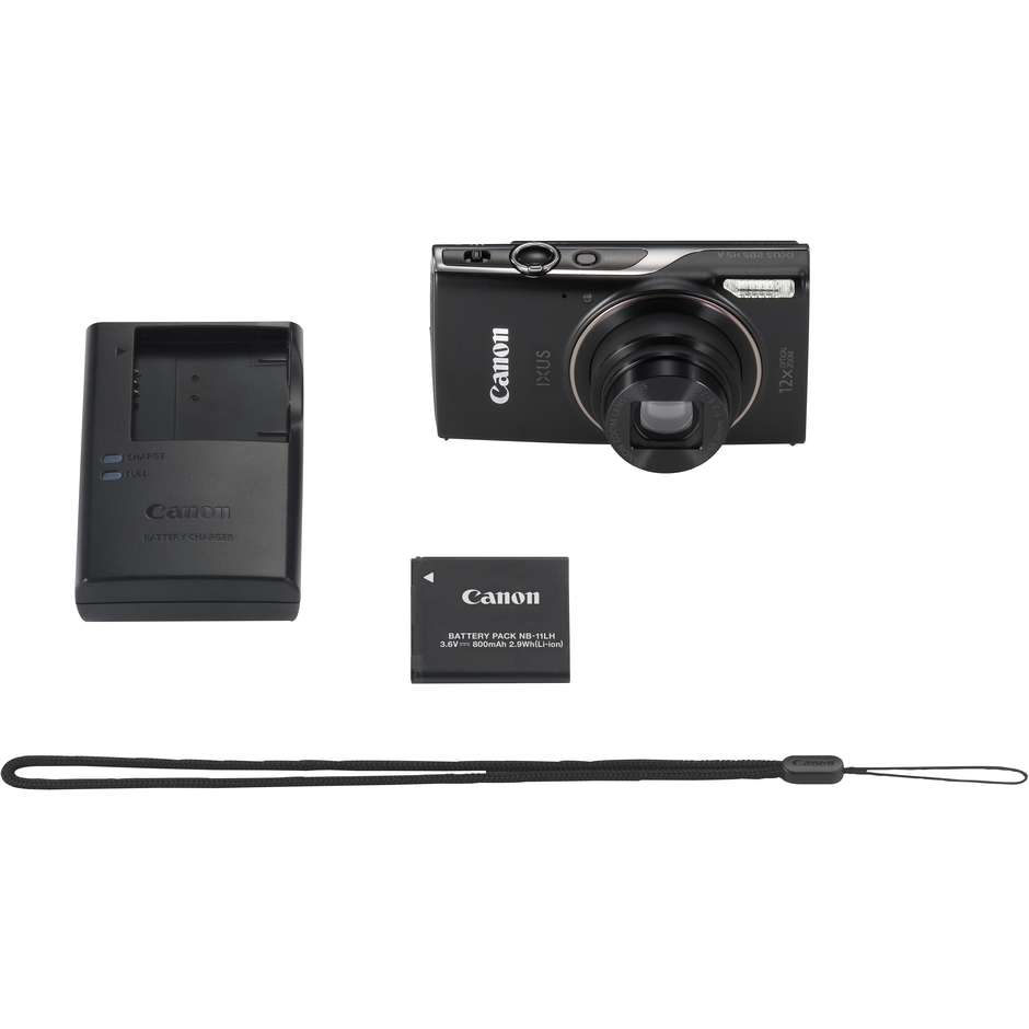 Canon IXUS 285 HS fotocamera compatta 20,2 MP zoom 12x Wi-Fi NFC nera