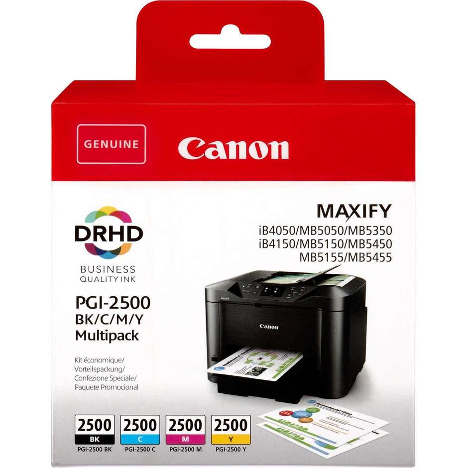 Canon PGI-2500 BK/C/M/Y Cartuccia Ink-Jet multicolore