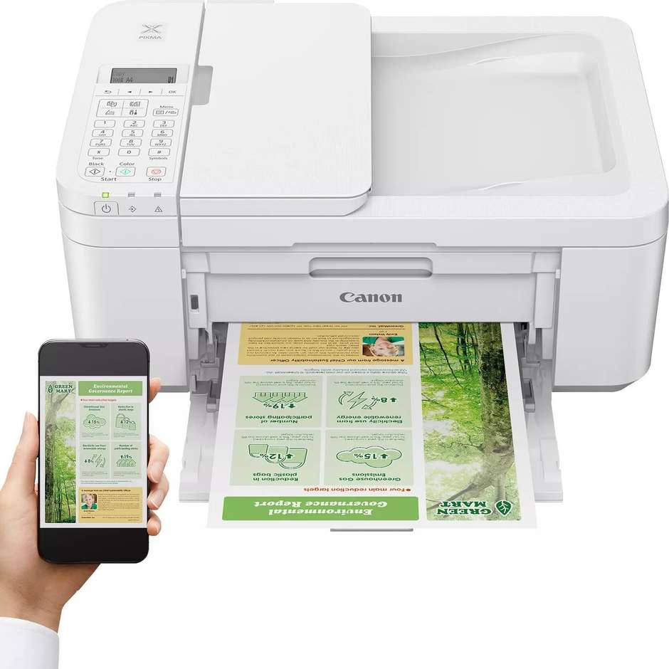 Canon PIXMA TR4751i Stampante Ink-Jet Multifunzione A4  Wi-Fi Colore Bianco