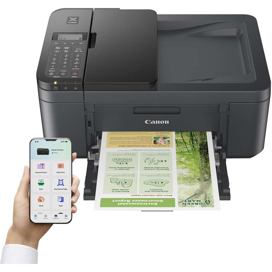 Canon PIXMA TR4755i multifunzione A4 Wi-Fi nera con fax e ADF