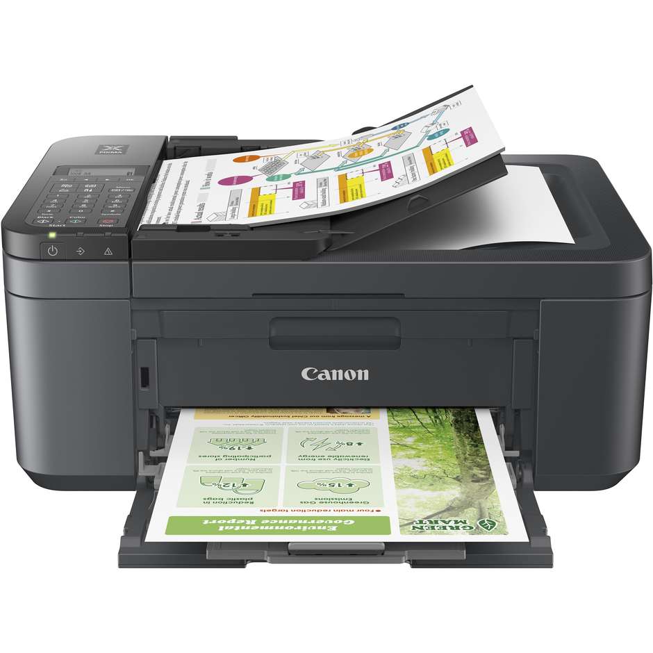 Canon PIXMA TR4755i Stampante Multifunzione 4-in-1 Inkjet A4 Fronte/Retro Automatico ADF Wi-Fi Nero