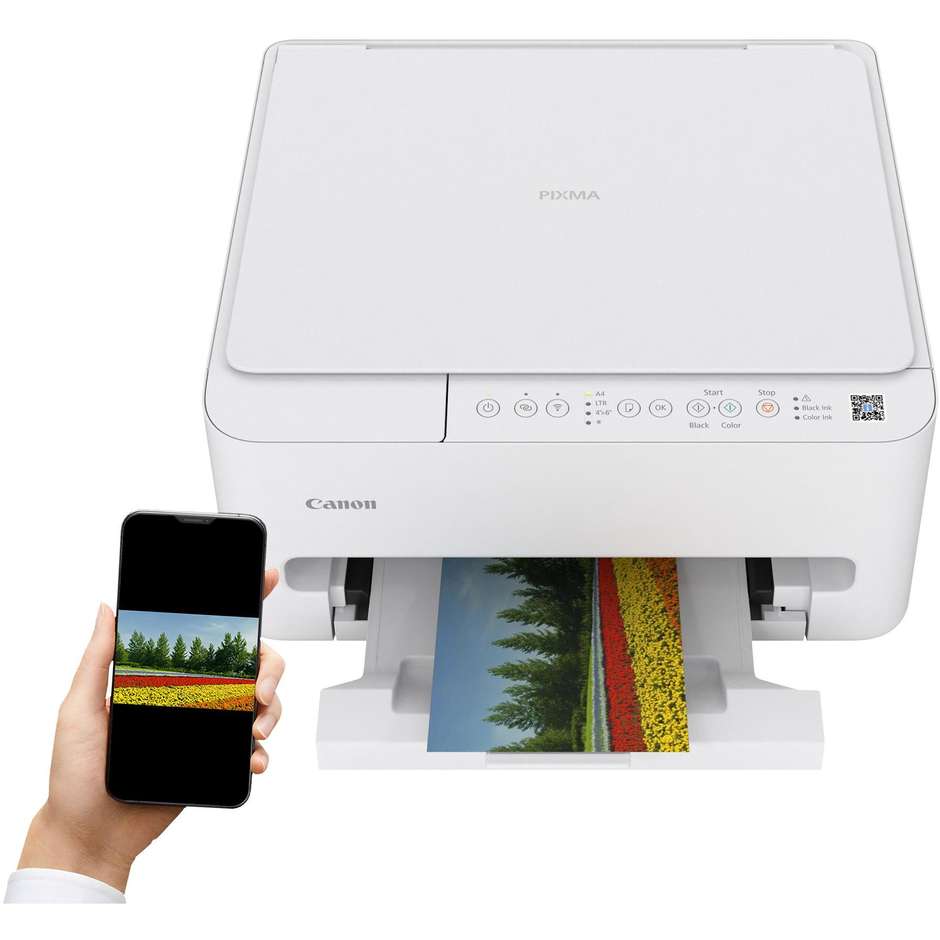 Canon PIXMA TS4150i Stampante Multifunzione Inkjet Wi-Fi A4 Duplex Bianco