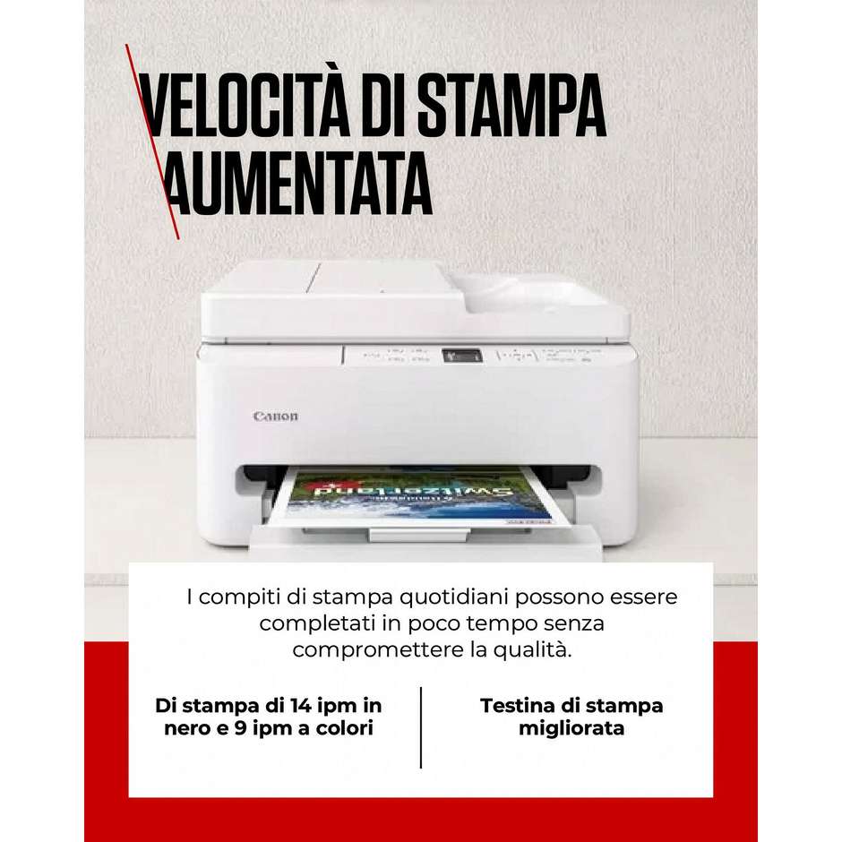 Canon PIXMA TS7550i Stampante Multifunzione Inkjet A4 Wi-Fi Bianco