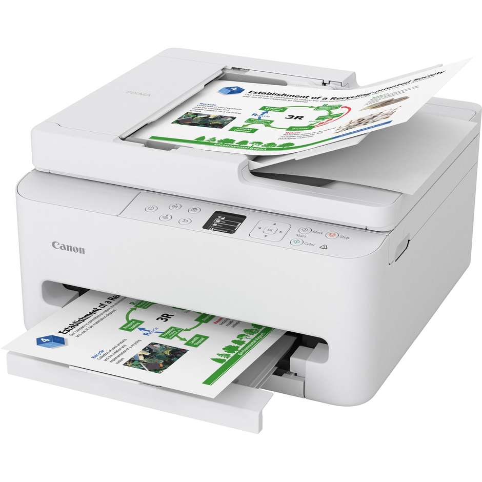 Canon PIXMA TS7550i Stampante Multifunzione Inkjet A4 Wi-Fi Bianco