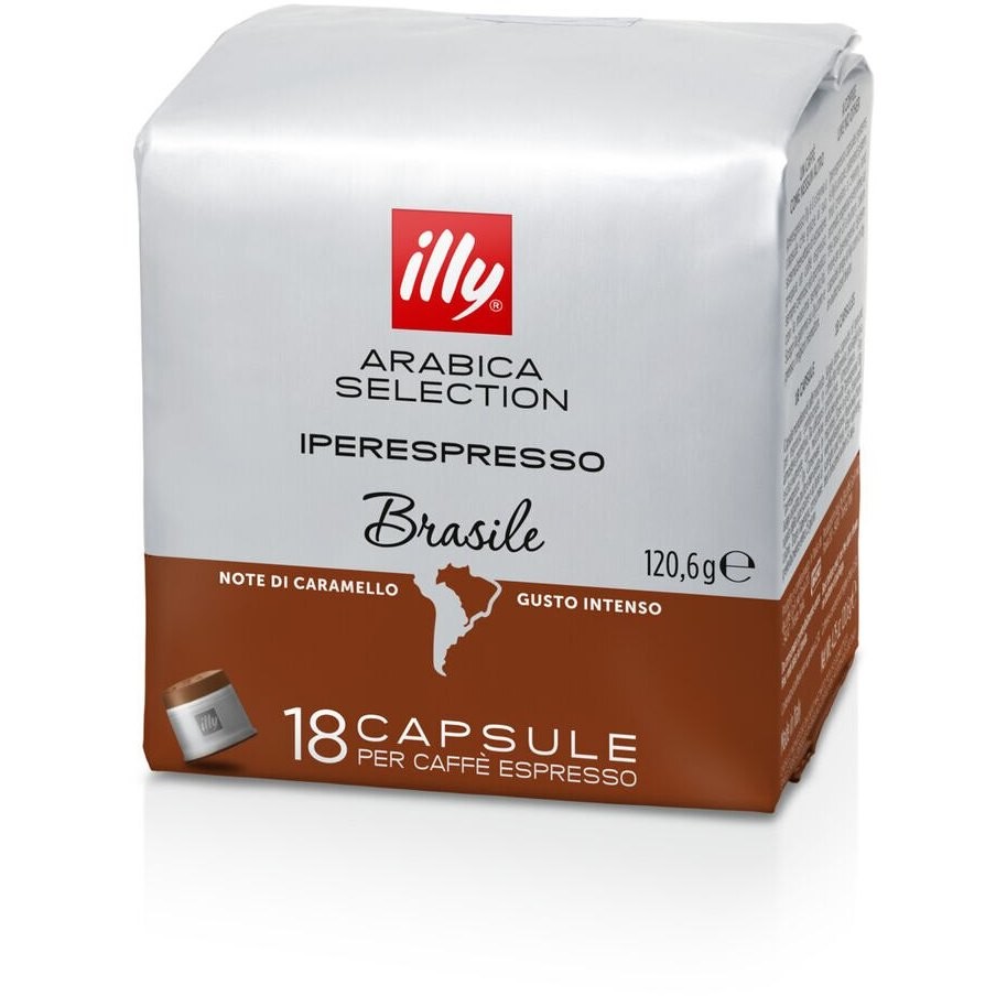 Capsule caffe' mono arabica brasile illycaffe' confezione da 18 pezzi