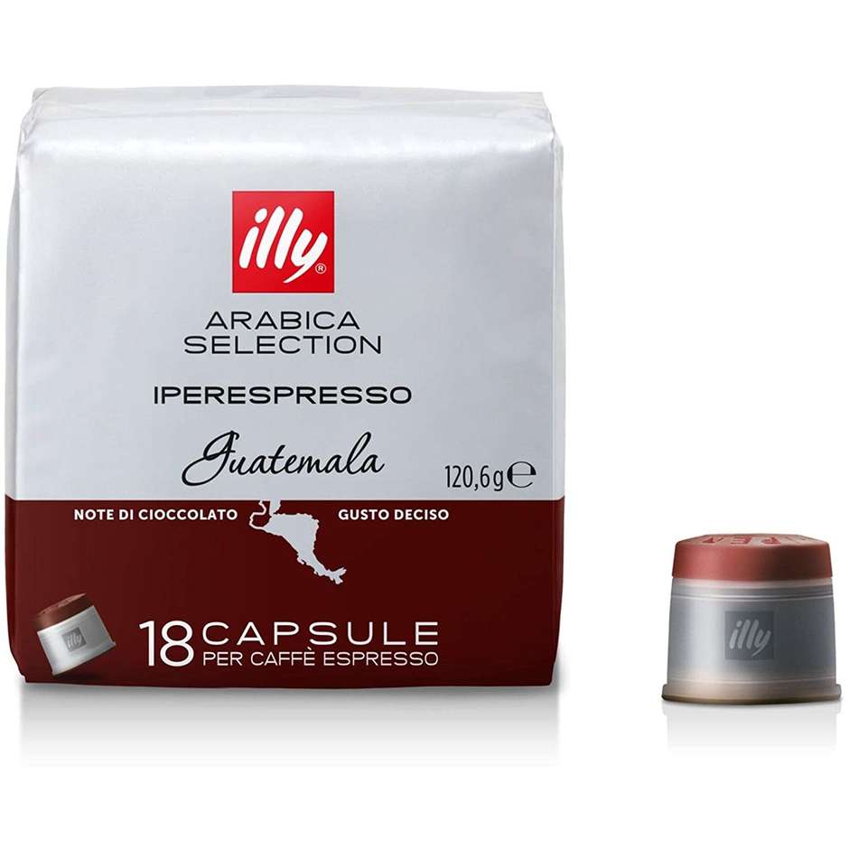 capsule caffe' mono arabica guatemala illycaffe' confezione da 18 pezzi