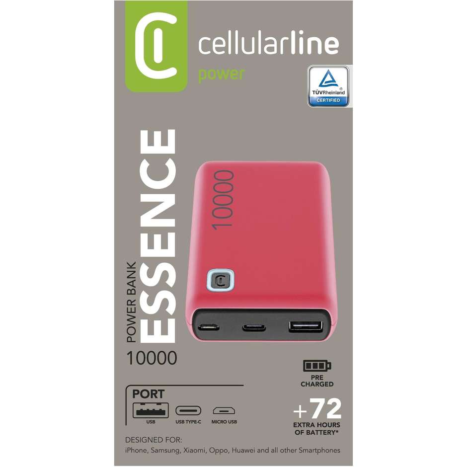 caricabatteria emer. 10000 rosa