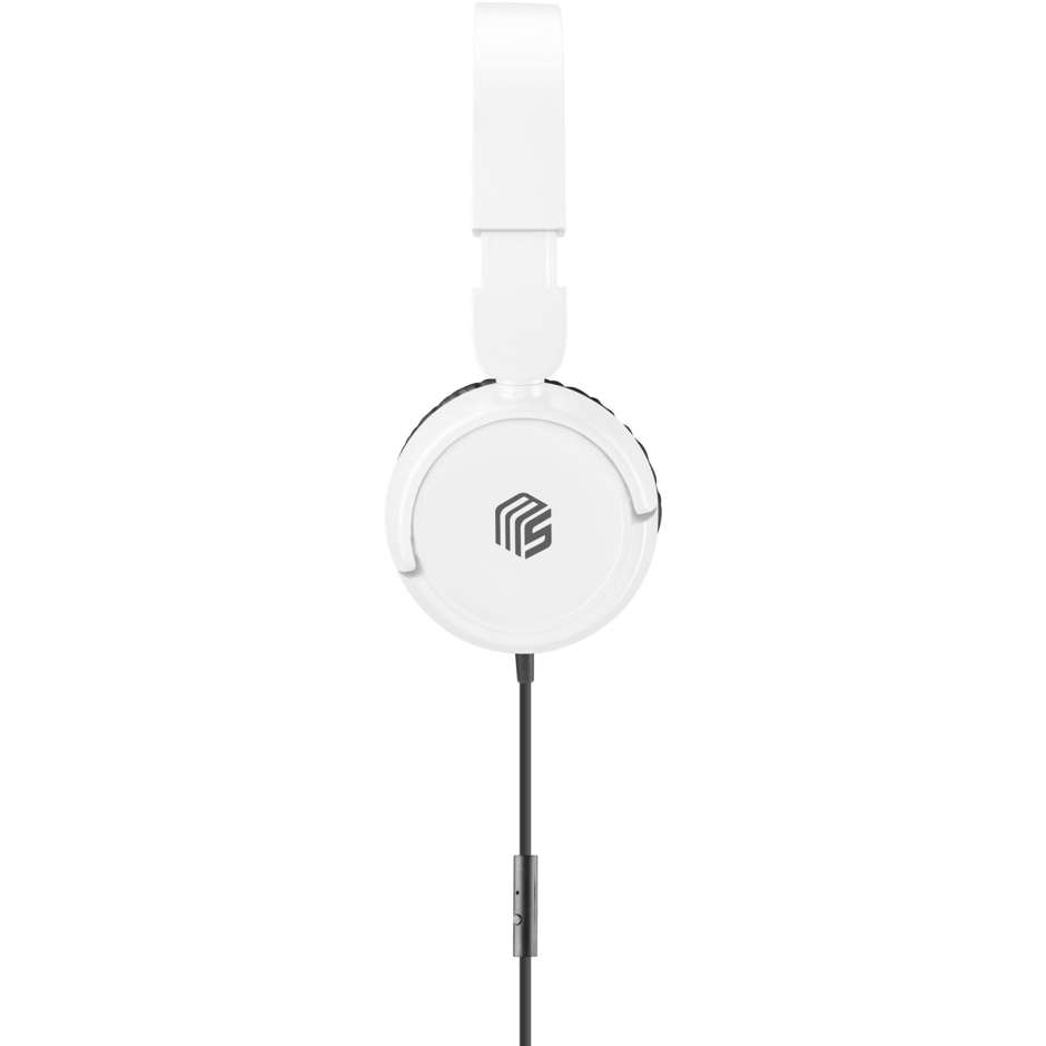CELLULAR LINE MUSICSOUNDUSBCW Cuffie Wireless Bluetooth con Microfono Integrato Cancellazione Attiva del Rumore ANC Colore White