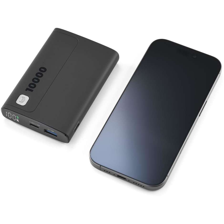 Cellularline Elite 10000 Power Bank 10000 mAh Display LED Power Delivery 20W Nero (PBDISPL01PD10000K)