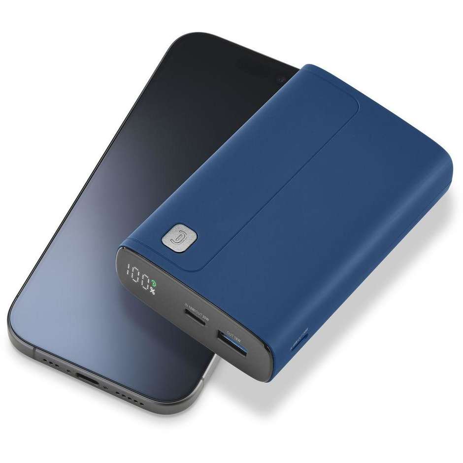 Cellularline Elite 20000 Power Bank 20000 mAh Display LED Power Delivery 20W Blu (PBDISPL01PD20000B)