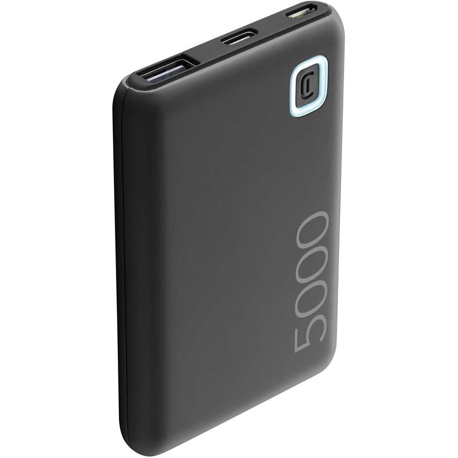 Cellularline Essence Power Bank 5000 mAh Caricabatterie Portatile 12W Nero