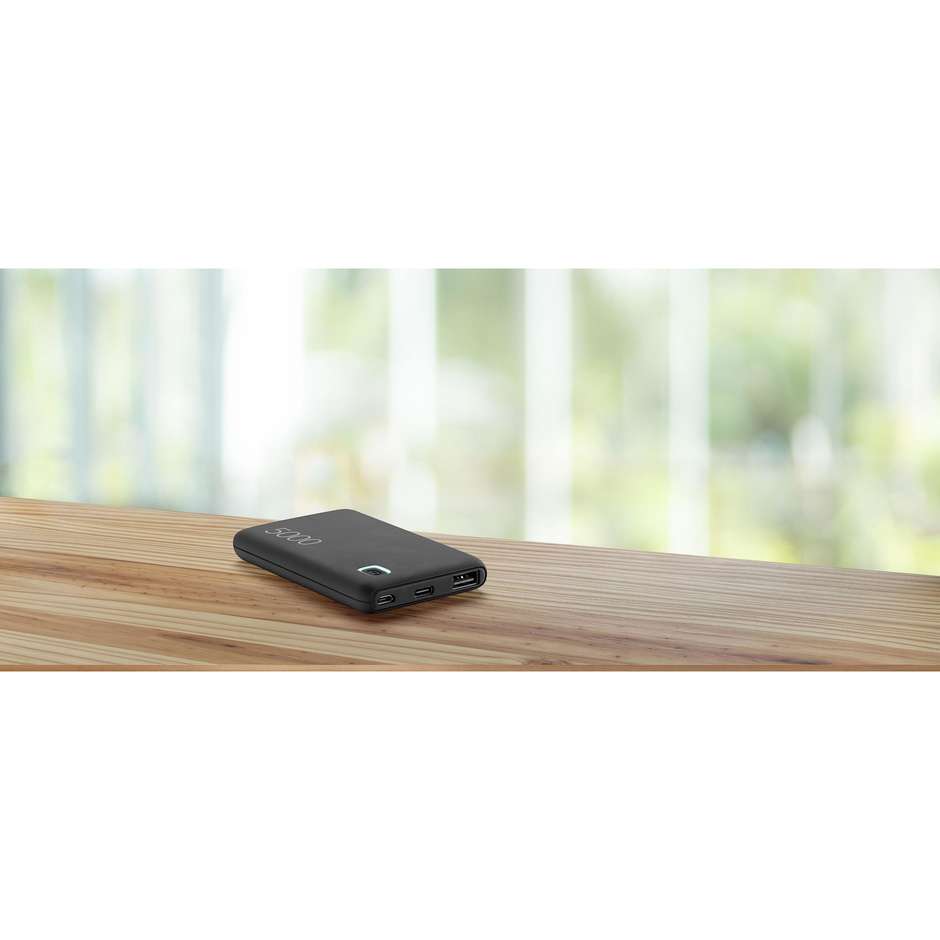Cellularline Essence Power Bank 5000 mAh Caricabatterie Portatile 12W Nero