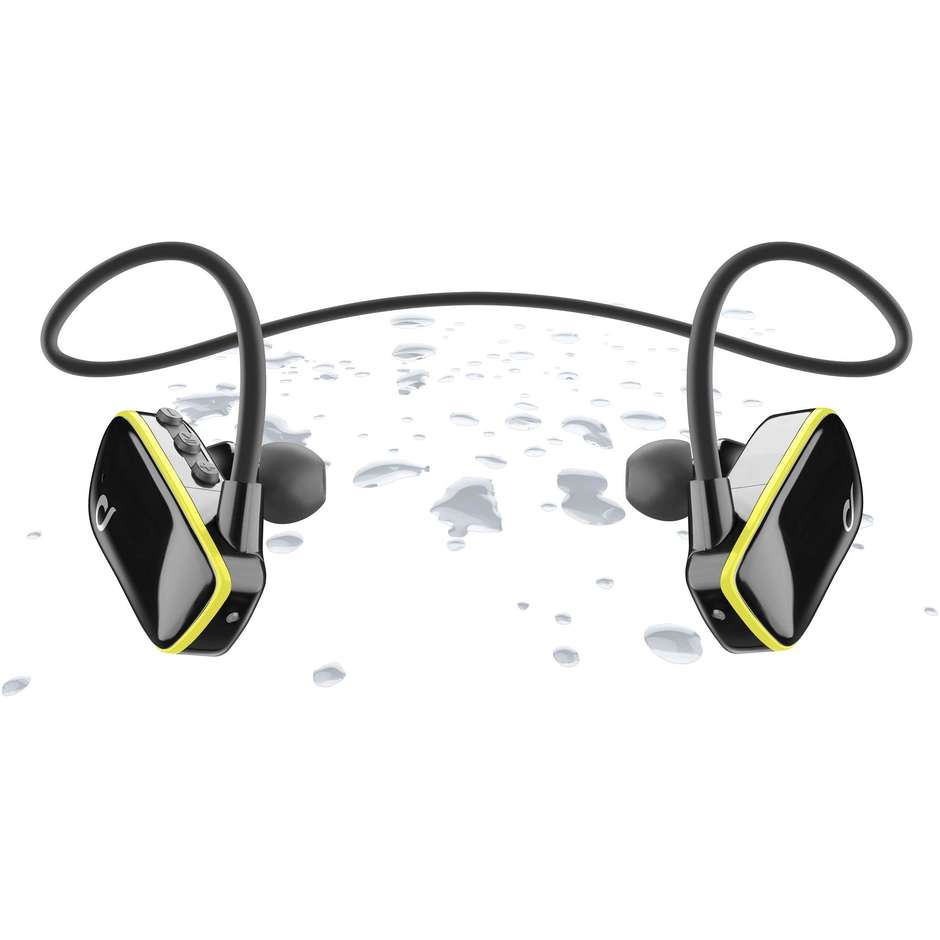 Cellularline Flipper BTFLIPPERK Universale Auricolari Bluetooth impermeabili con memoria integrata