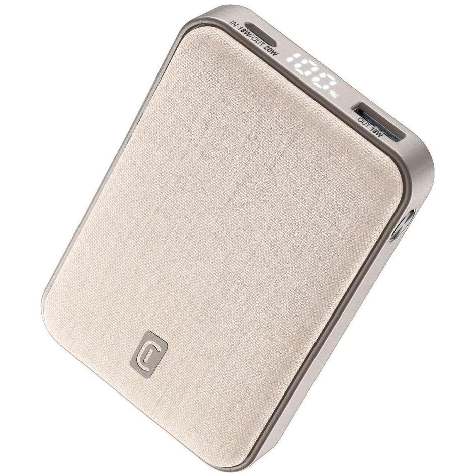 Cellularline Glam Power Bank 10000 mAh Power Delivery 20W USB-C Bianco (PBGLAM10000PDW)