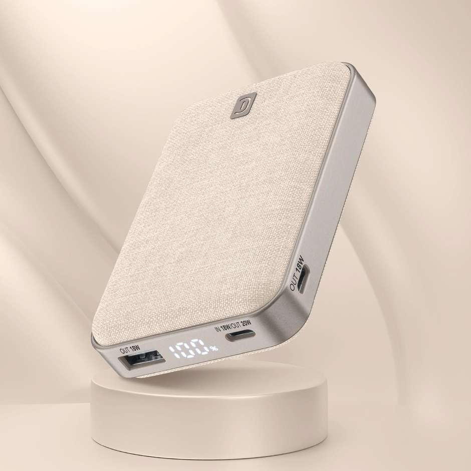 Cellularline Glam Power Bank 10000 mAh Power Delivery 20W USB-C Bianco (PBGLAM10000PDW)