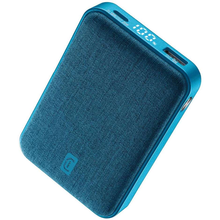 Cellularline Glam Power Bank 10000 mAh Power Delivery 20W USB-C Blu (PBGLAM10000PDB)