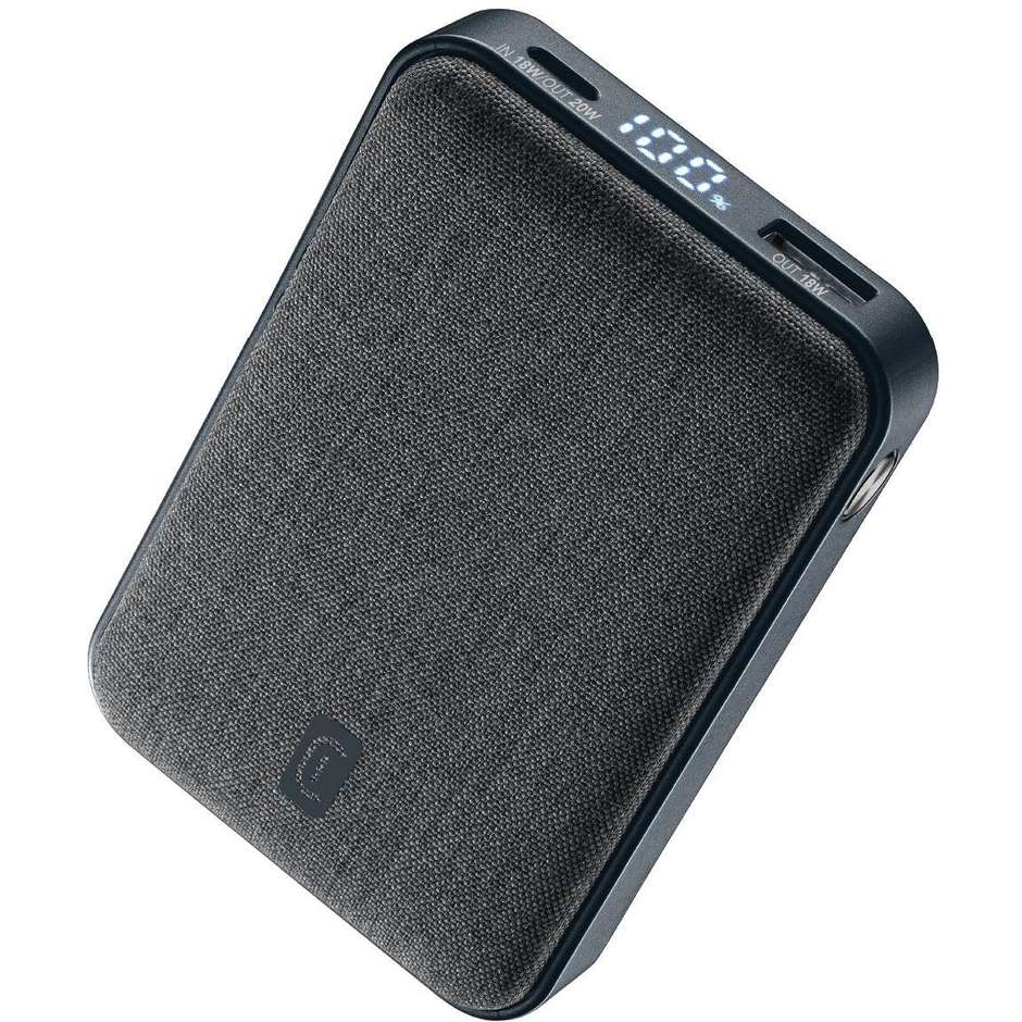 Cellularline Glam Power Bank 10000 mAh Power Delivery 20W USB-C Nero (PBGLAM10000PDK)