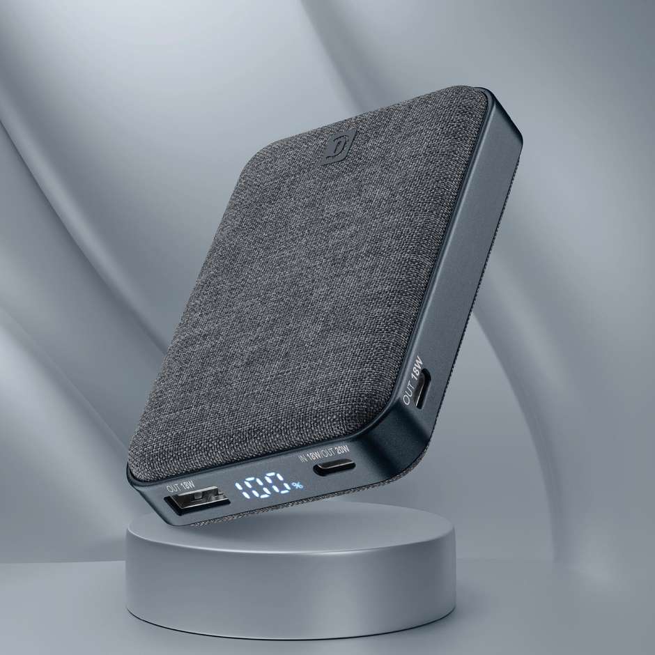 Cellularline Glam Power Bank 10000 mAh Power Delivery 20W USB-C Nero (PBGLAM10000PDK)