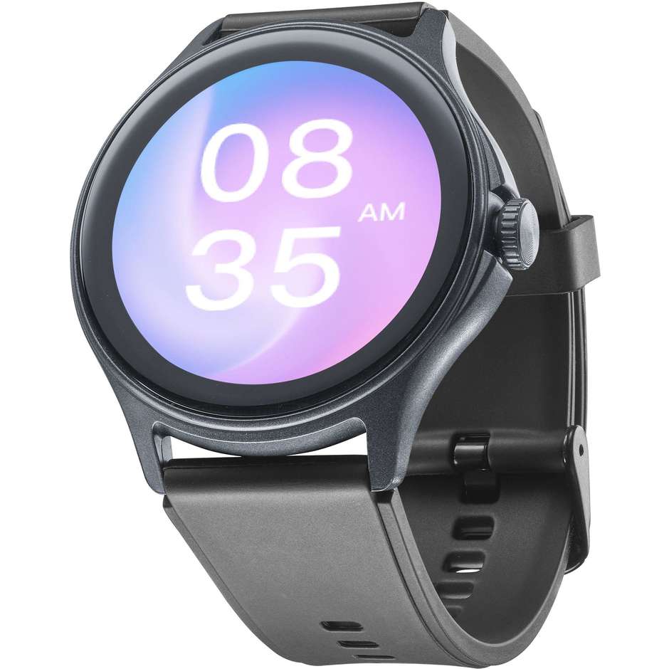 Cellularline ION PRO Round Smartwatch 1.38" Cassa Circolare Chiamate Vivavoce Bluetooth Colore Nero