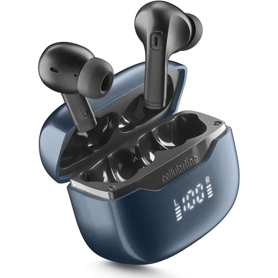 Cellularline Key Pro Auricolari True Wireless TWS con Custodia di Ricarica Touch Control Nero