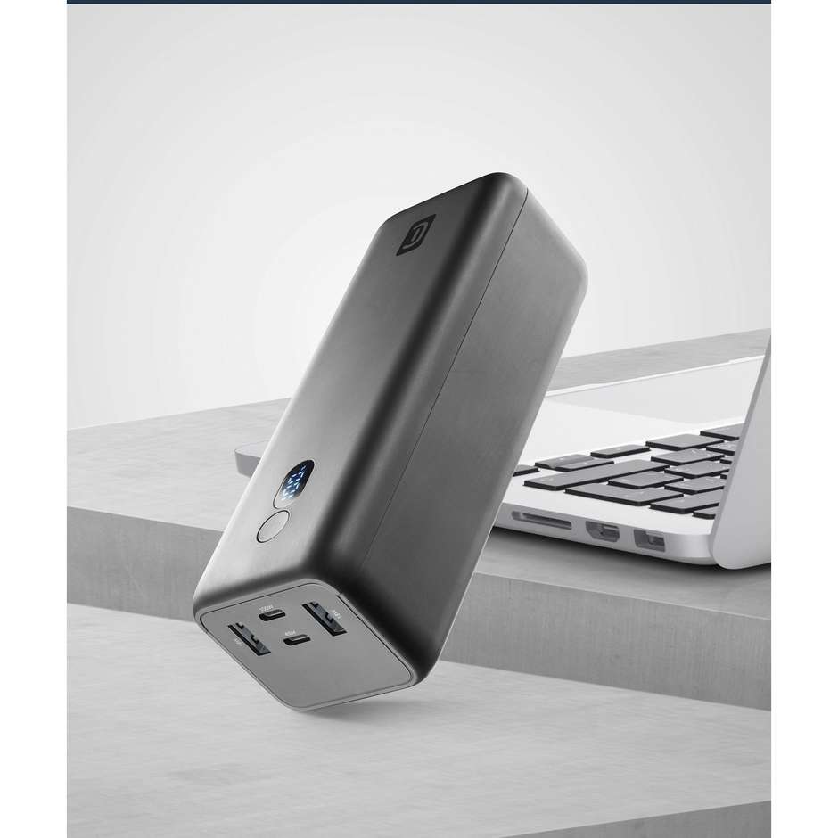 Cellularline Maxi 27000 Power Bank 27000 mAh 100W Power Delivery per Laptop e Smartphone Nero (PBMAXIIT27000K)
