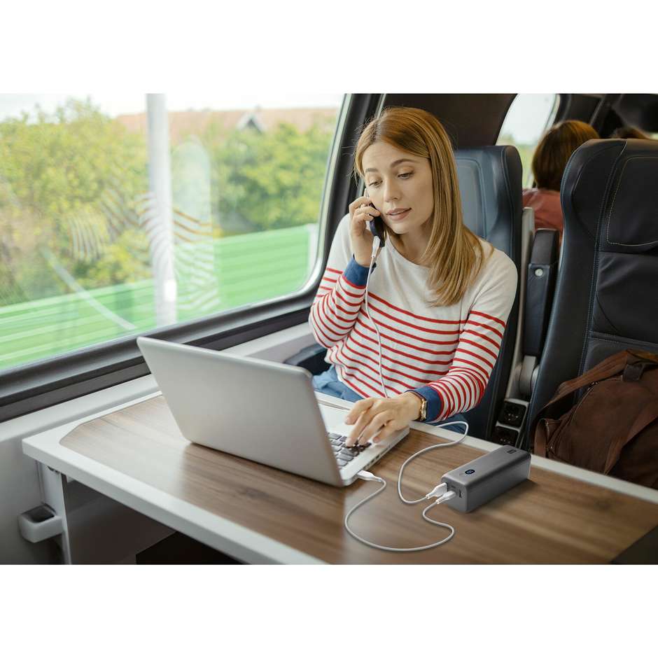 Cellularline Maxi 27000 Power Bank 27000 mAh 100W Power Delivery per Laptop e Smartphone Nero (PBMAXIIT27000K)