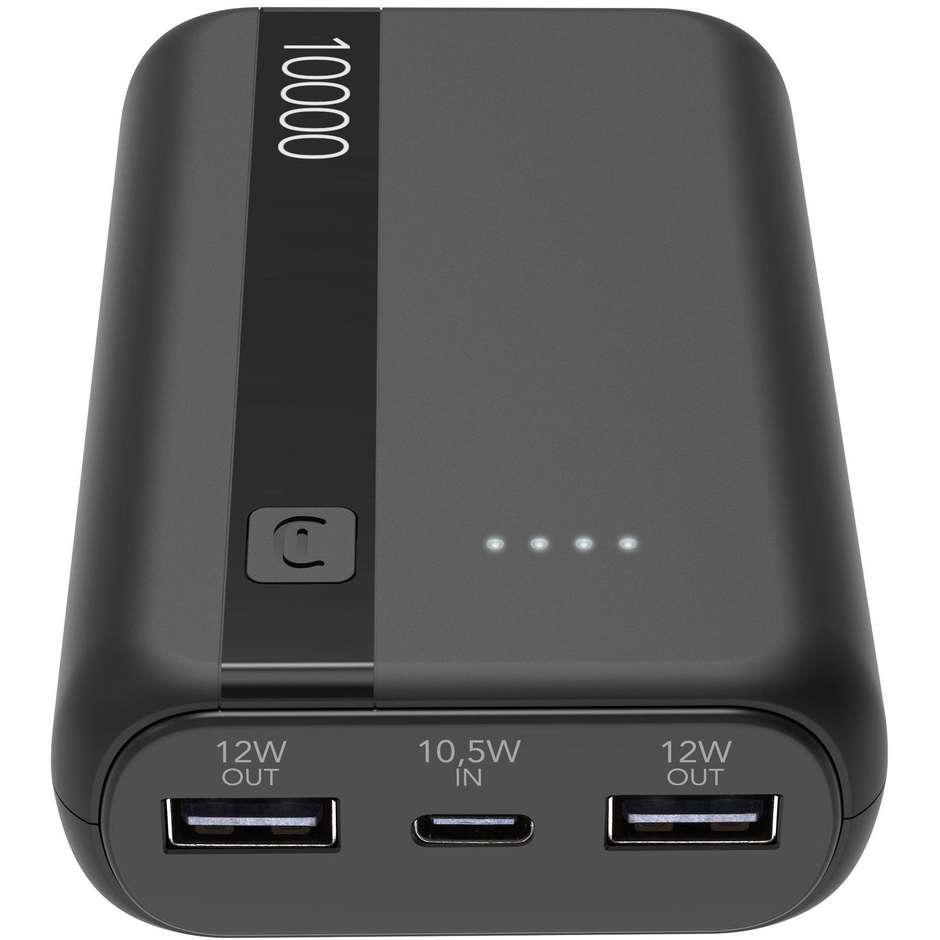 Cellularline Power Bank 10000 mAh Colore Nero