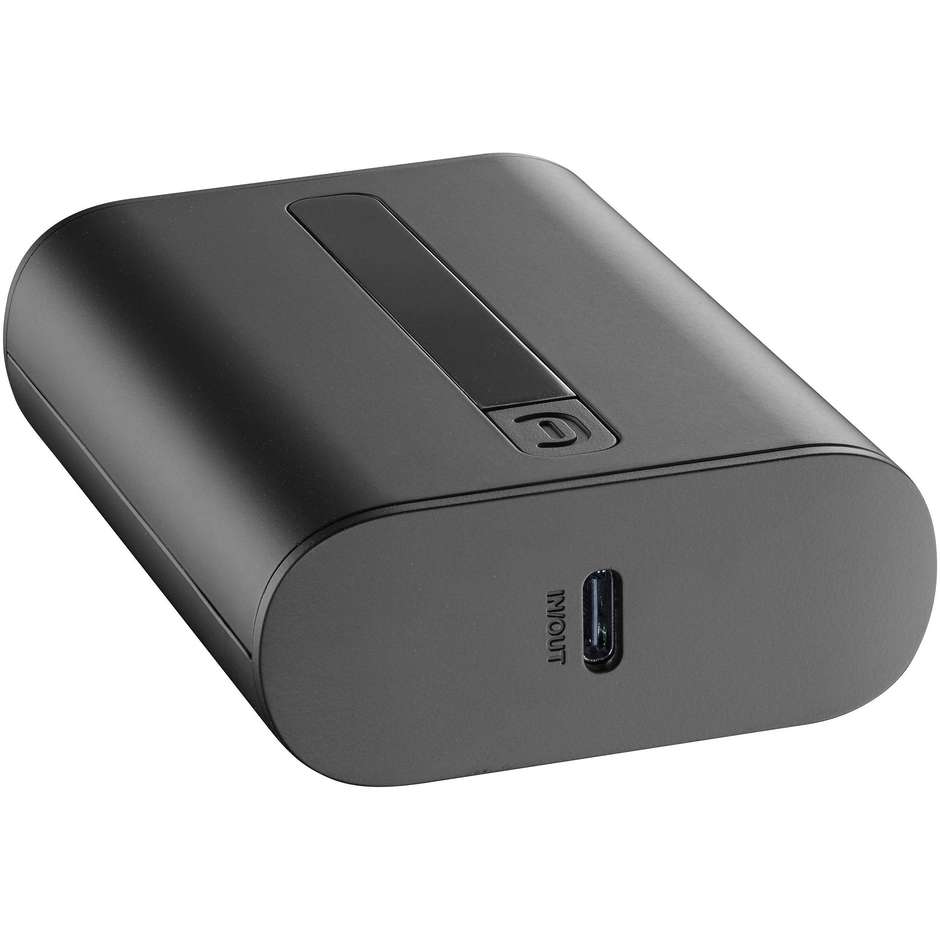 Cellularline Thunder Power Bank 10000 mAh 20W Power Delivery Extra Compatto Nero