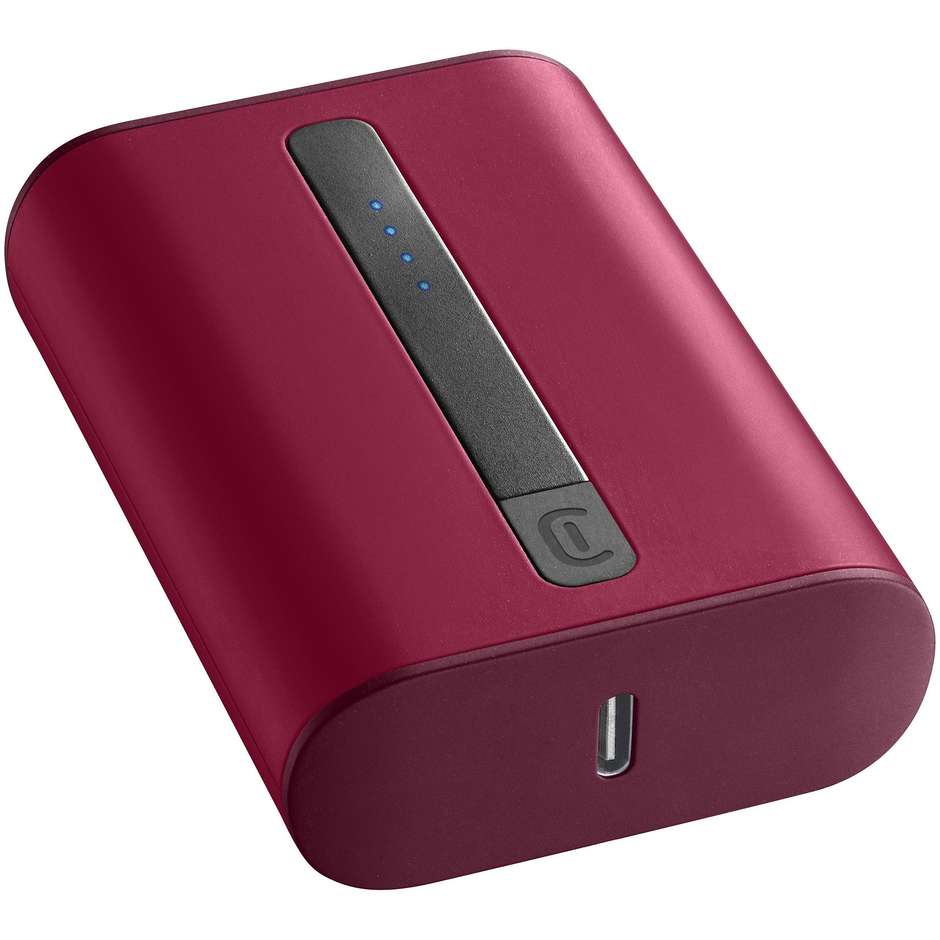 Cellularline Thunder Power Bank 10000 mAh 20W Power Delivery Extra Compatto Rosso