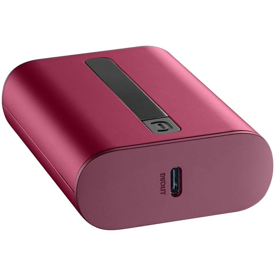 Cellularline Thunder Power Bank 10000 mAh 20W Power Delivery Extra Compatto Rosso
