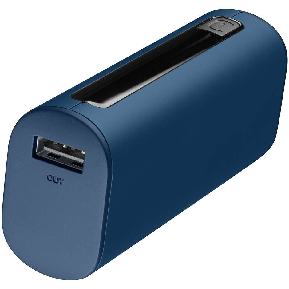 Cellularline Thunder Power Bank 5000 mAh Caricabatterie Portatile Extra Compatto Blu