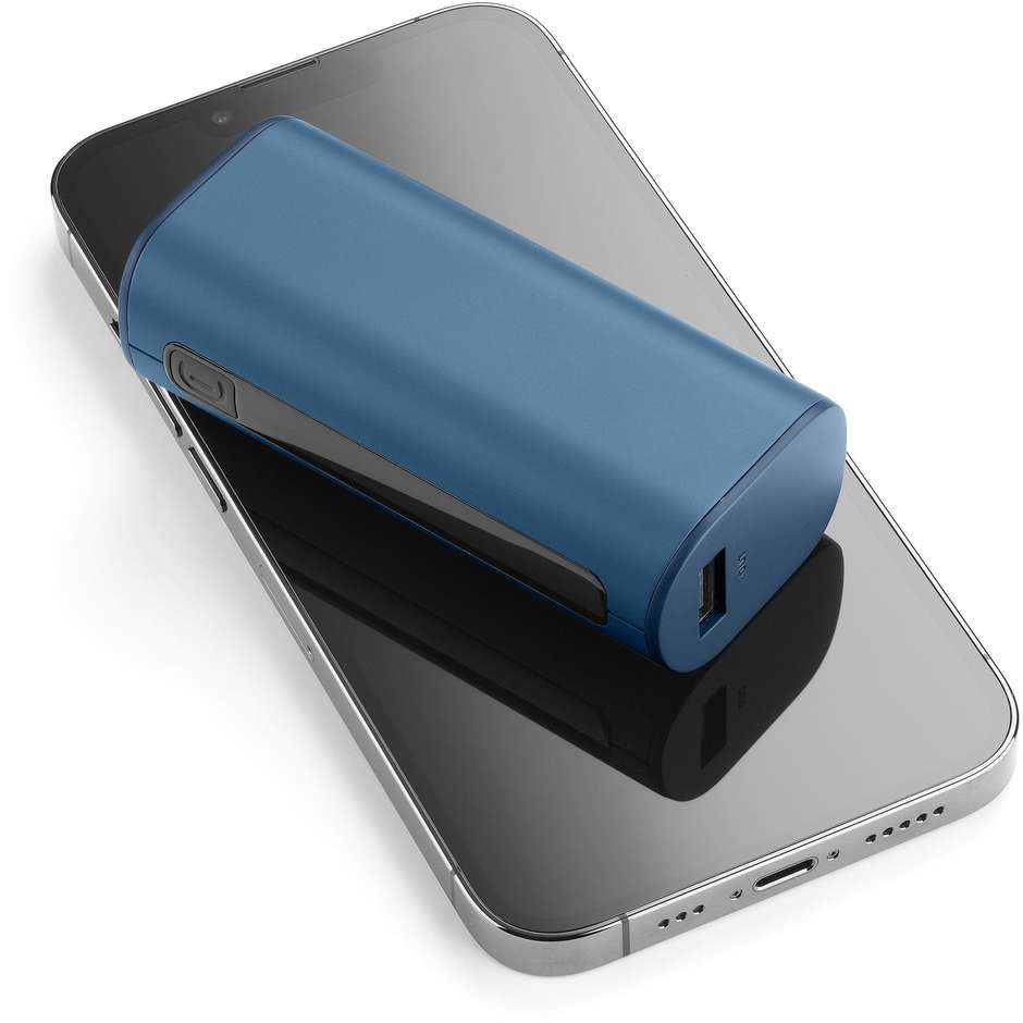 Cellularline Thunder Power Bank 5000 mAh Caricabatterie Portatile Extra Compatto Blu