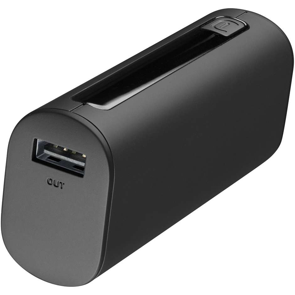 Cellularline Thunder Power Bank 5000 mAh Caricabatterie Portatile Extra Compatto Nero