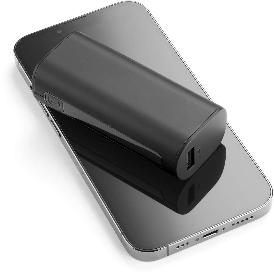 Cellularline Thunder Power Bank 5000 mAh Caricabatterie Portatile Extra Compatto Nero