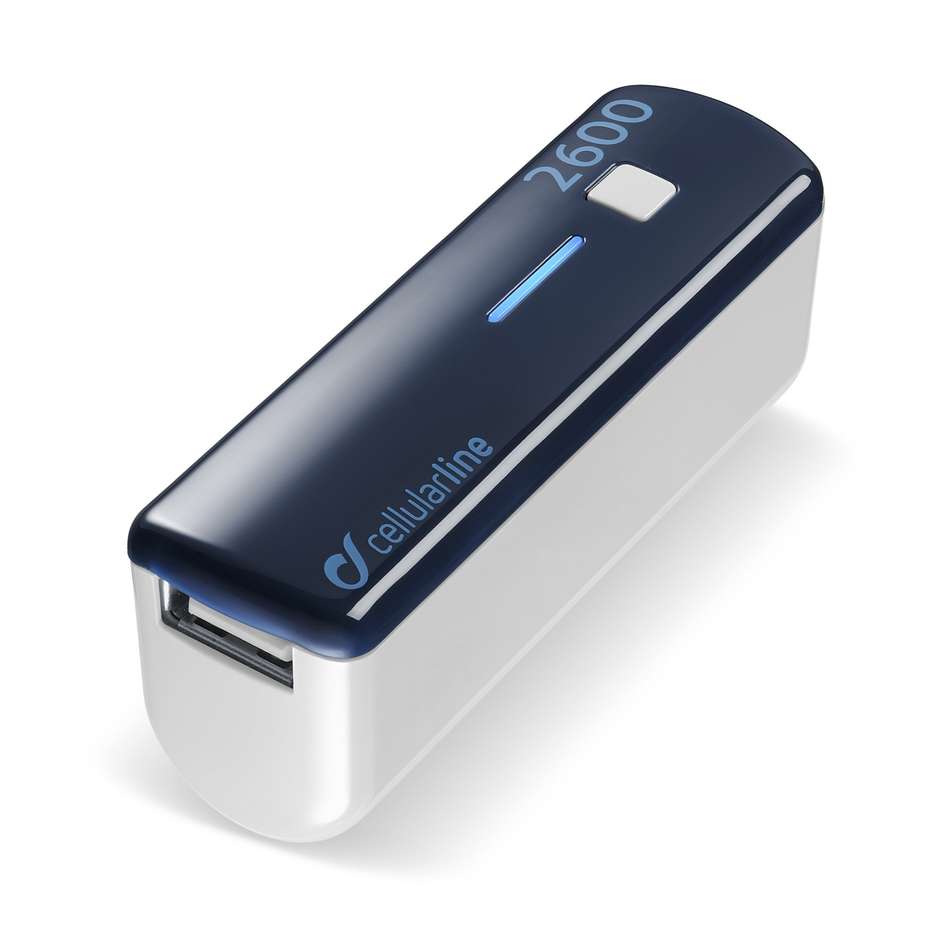 Cellularline USB POCKET CHARGER 2600 - UNIVERSALE colore Blu Powerbank