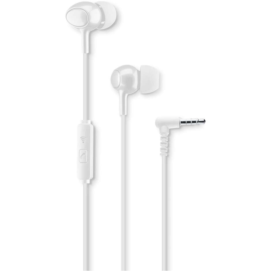 Cellularline VOICE IN-EAR, auricolari stereo con jack 3,5 mm bianchi