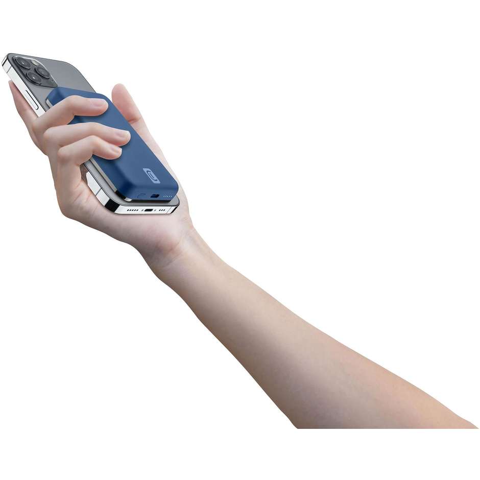 Cellularline Wireless power bank MAG 5000 Caricabatterie portatile compatibile con MagSafe