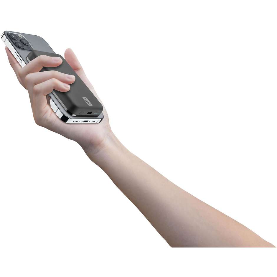 Cellularline Wireless power bank MAG 5000 Caricabatterie portatile compatibile con MagSafe