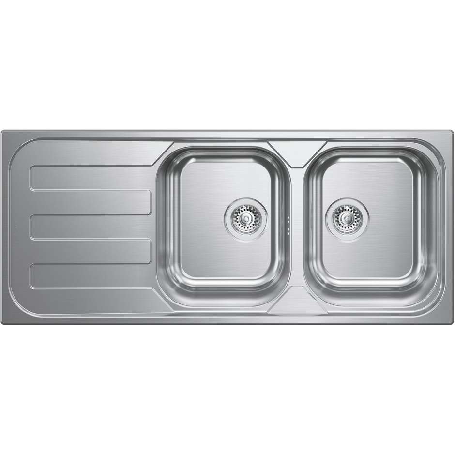CM Ghibli 3 Lavello 116x50 2 Vasche in Acciaio Inox
