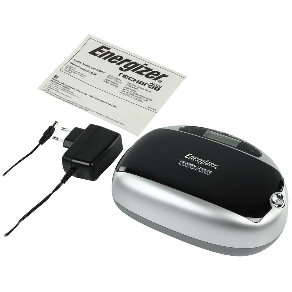 compact universal charger energizer x pile ricaricabili