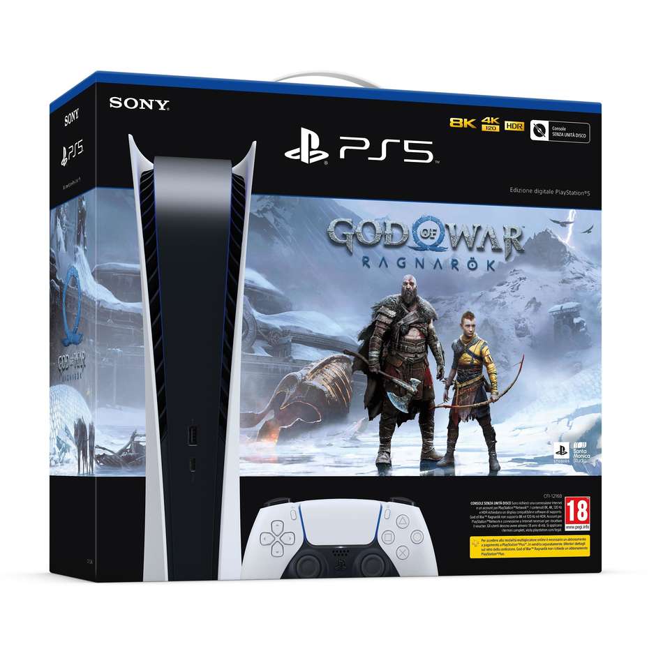 console playstation 5 digital ps5 + god of war rag