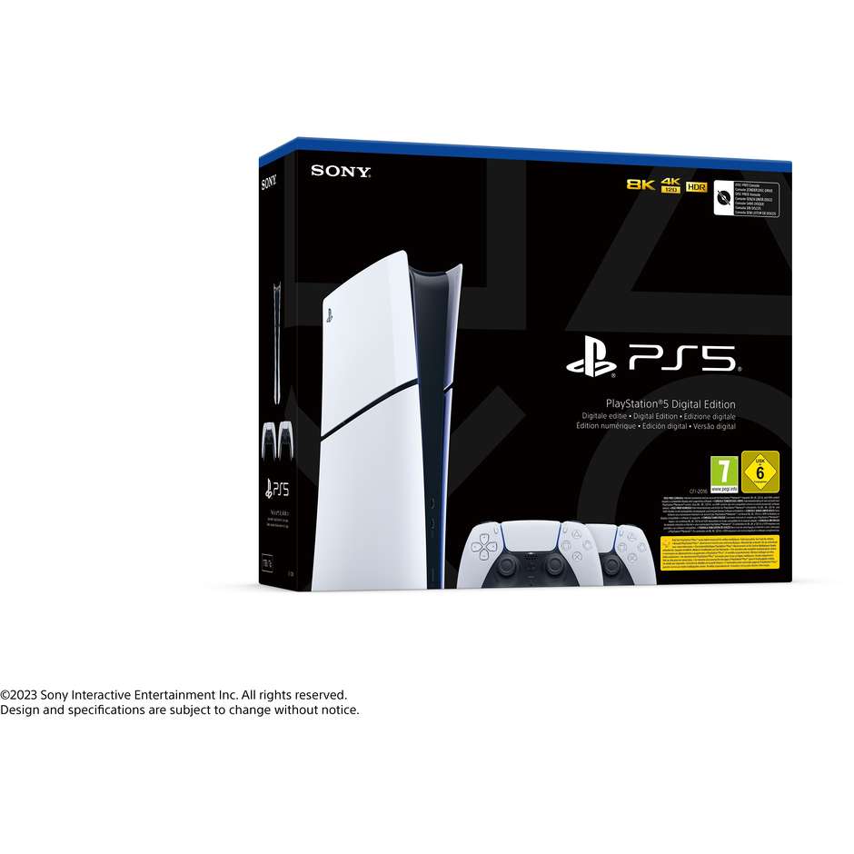 console ps5 digital d + 2nd dual sense white bund