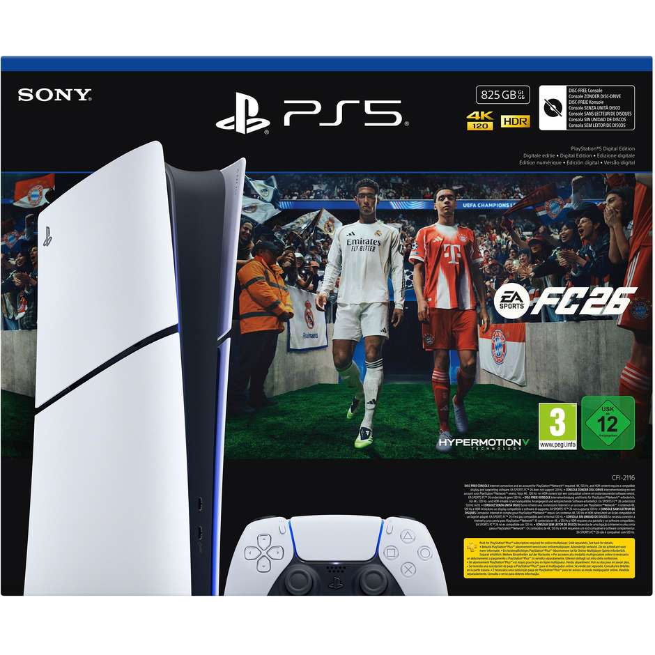console ps5 digital e slim 825gb +fc26 vch bundle