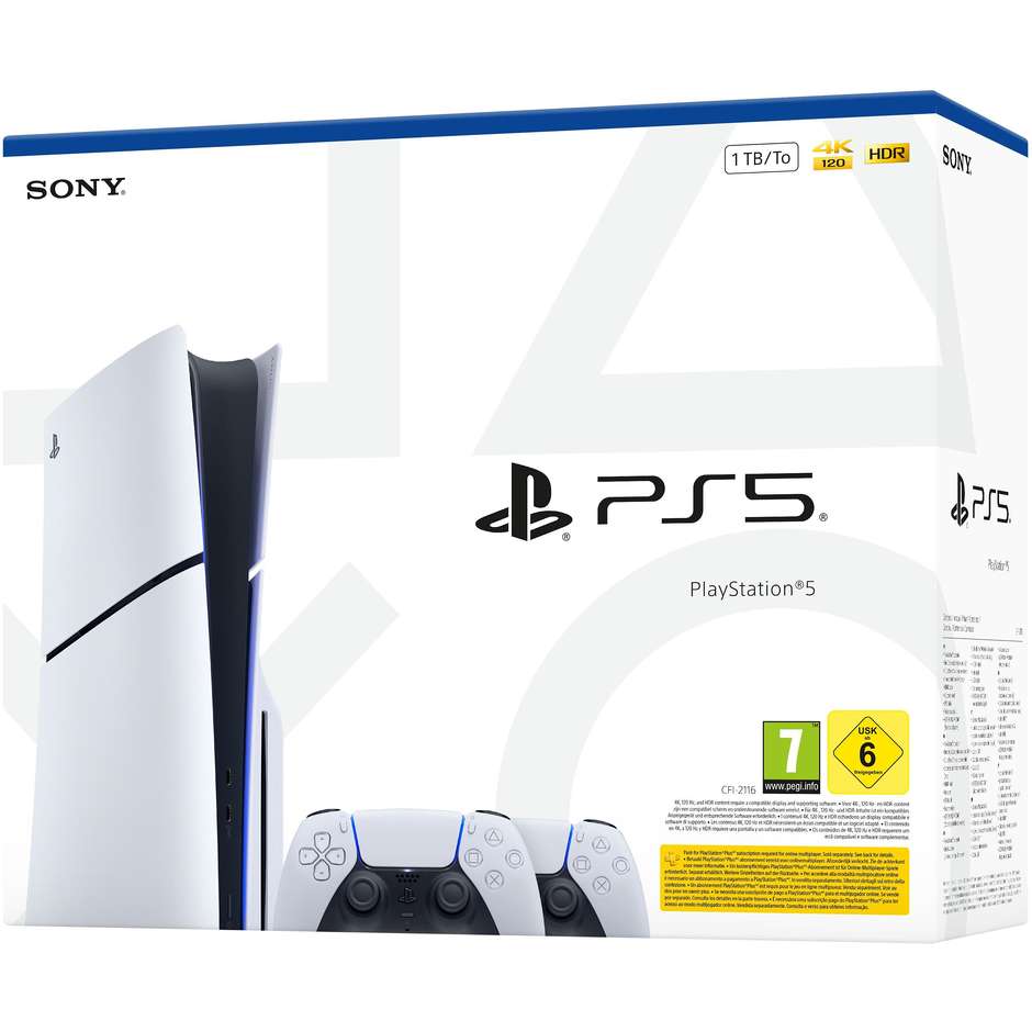 console ps5 disc e slim 1tb +dualsense bundle