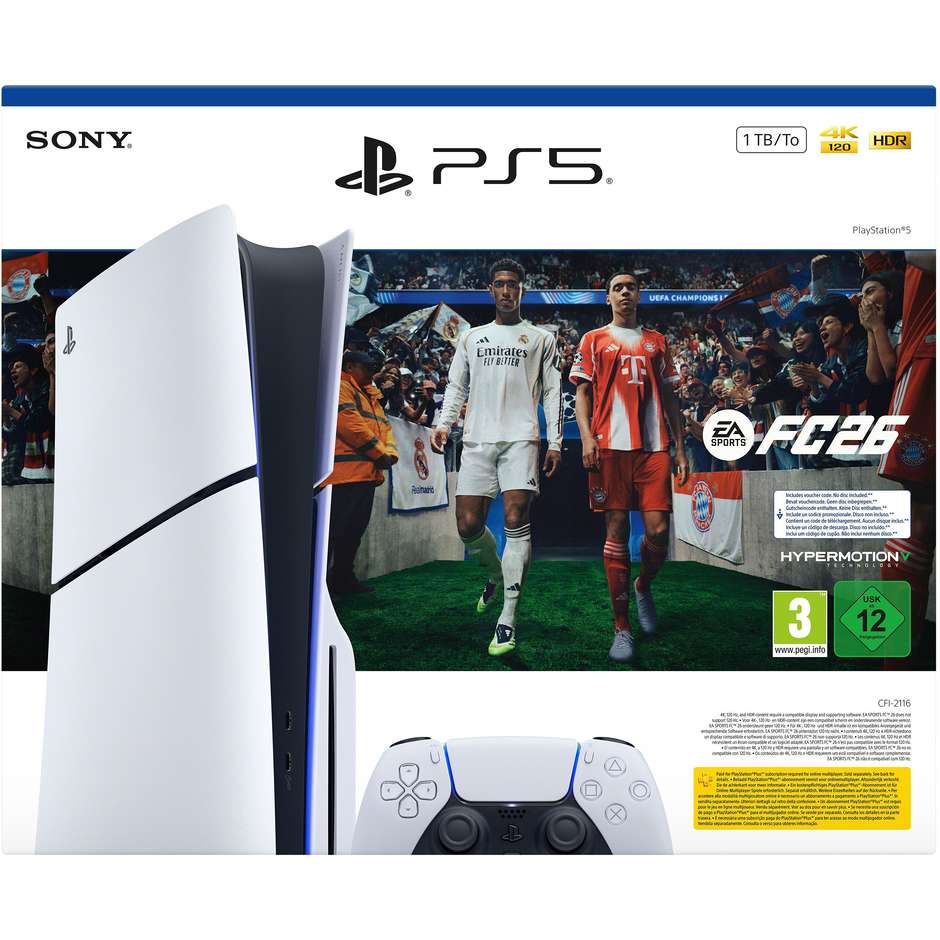 console ps5 disc e slim 1tb +fc26 vch bundle