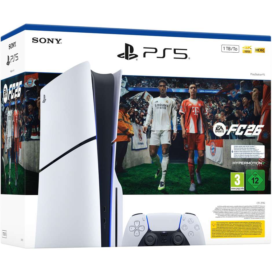 console ps5 disc e slim 1tb +fc26 vch bundle